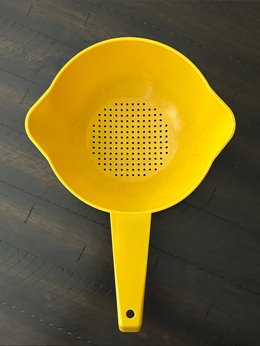 Vintage Tupperware Bright Yellow Strainer